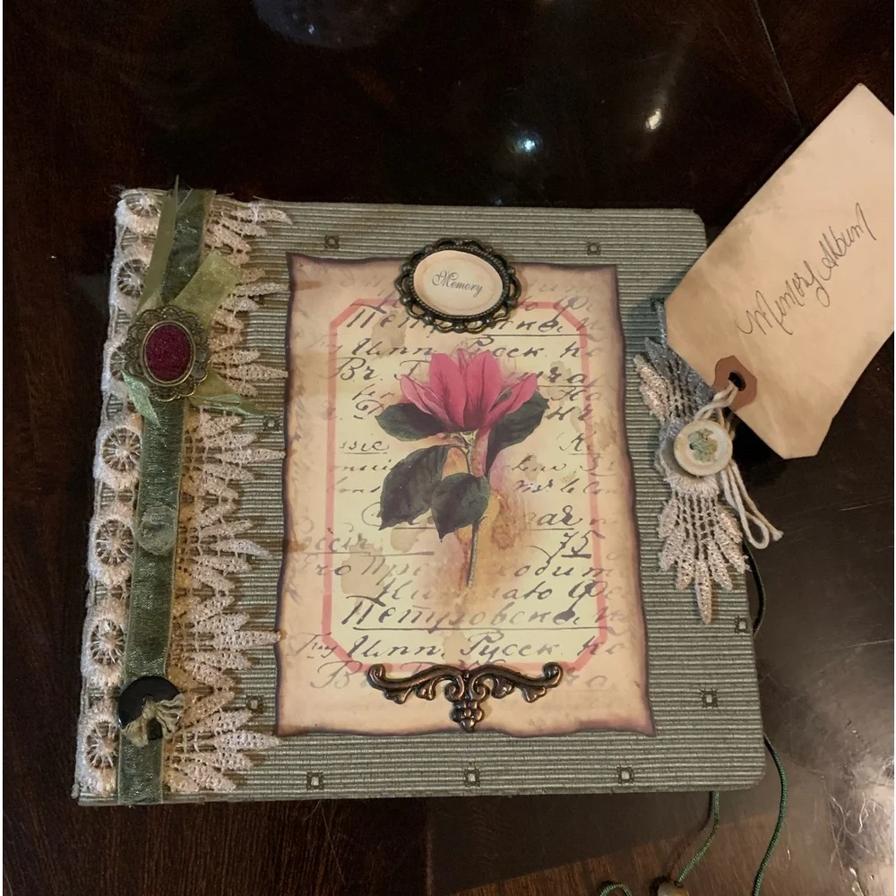 Shabby Chic Style Memory Book/Photo Album /Scrapbook